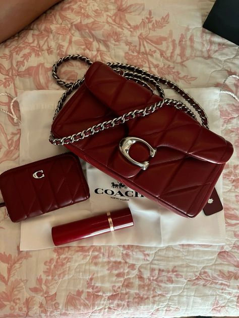 Fashion: #fashion, #style, #outfitinspiration, #beauty Coach Burgundy Bag, Burgundy Coach Bag, Cherry Red Coach Bag, Cherry Red Shoulder Bag, Burgundy Designer Bag, Red Coach Wallet, Red Luxury Bag, Coach Cherry Wallet, Red Coach Purse