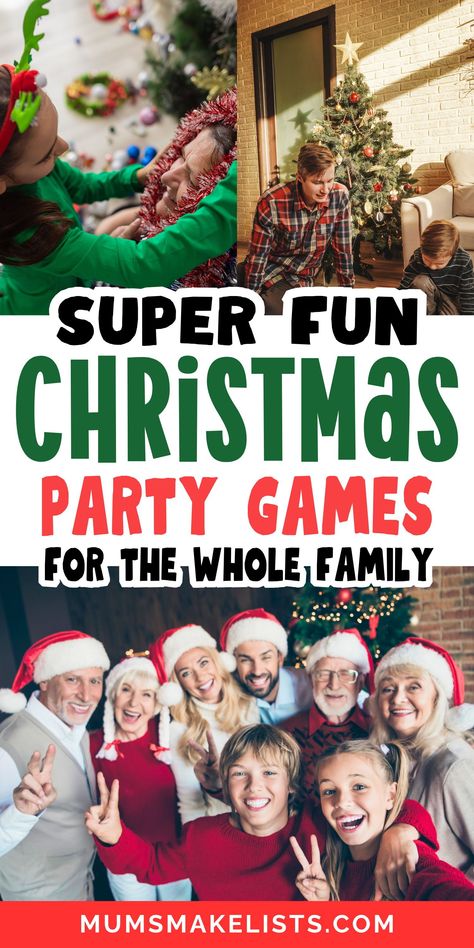 Looking for holiday games that everyone can enjoy? These Christmas games are perfect for kids, teens, and adults! With fun ideas like Christmas bingo, gift games, and funny Christmas games, they bring joy and excitement to family gatherings or large groups. Perfect for creating memories, these family-friendly games are ideal for family, church, or friend group celebrations. Christmas Party Games For Adults, Teenage Party Games, Christmas Games For Large Groups, Christmas Group Games Party Games Christmas Families, Fun Adult Party Game, Work Christmas Party Games For Adults, Fun Group Christmas Party Games, Fun Games For A Big Group, Christmas Games For Teens Families, Fun Games For Christmas Party Families, Best Group Games For Adults, Christmas Activities For Large Groups