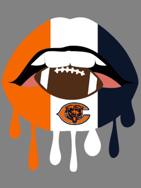 Chicago Bears Wedding Theme, Chicago Bears Svg, Chicago Bears Pictures, Nfl Bears, Chicago Bears Logo, Bears Logo, Dripping Lips, Bear Vector, Chicago Bears Football