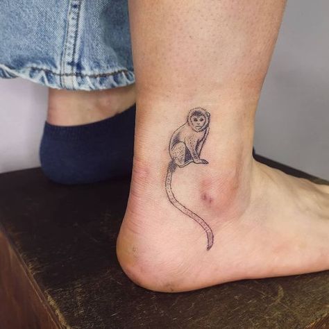 Monkey Tattoo- Symbolism and Images. Emoji Tattoo Ideas, Emoji Tattoo, Monkey Emoji, Monkey Tattoo, Small Dragon Tattoos, Monkey Tattoos, Single Needle Tattoo, Tattoo Feminina, Up Tattoos