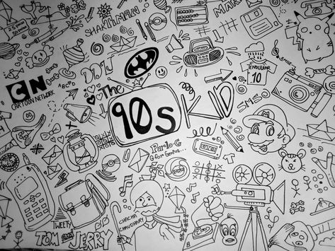 90s Doodles Art, 90s Doodles, Kids Doodles, 2025 Vision, 90s Kids, Doodle Drawings, Cartoon Network, Doodle Art, Criss Cross