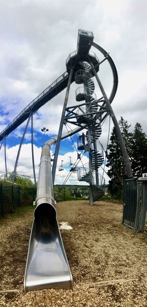 Giant Slide At A Playground In Germany Fairytale Playground, Fun Facts About Germany, Beer Promotion, Countries In Europe, German People, Reunification, Move Abroad, Homeless People, Different World