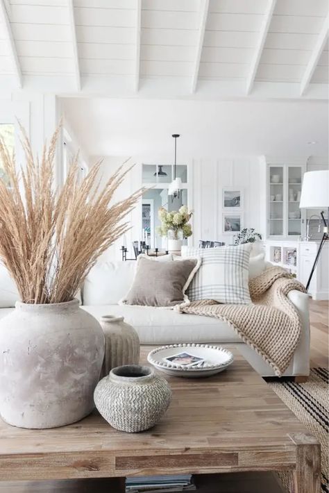 Fall Throw Pillows, Neutral Living Room, Coastal Living Room, White Living, Home Decor Living Room, White Living Room, Ideas Living Room, Living Room Inspo, Decor Living Room