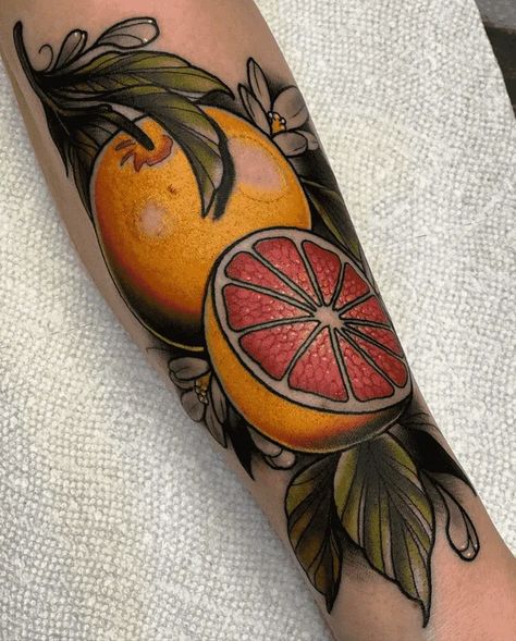 Fruit Tattoo Design, Fruit Tattoo Ideas, Fruit Tattoo, Elbow Tattoos, Tattoo Design Ideas, Ink Design, Great Tattoos, Birds Tattoo, Dreamcatcher Tattoo