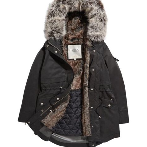 Parka London Caversham Long-Length Faux Fur Parka aka The Two-In-One Puffer Jacket With Fur, Winter Puffer Vest, Faux Fur Parka, Black Parka, Blue Puffer, Long Puffer Coat, Fur Parka, Water Resistant Fabric, Detachable Hood