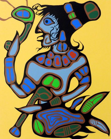 Norval Morrisseau, Arte Haida, Woodland Art, Inuit Art, American Indian Art, Canadian Art, Arte Animal, Indigenous Art, Canadian Artists