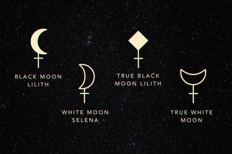 Astrological Symbols That Will Help You Learn More About The Universe And About Yourself | Thought Catalog Astrology Tumblr, Lillith Goddess, Lilith Symbol, Black Lilith, Simbols Tattoo, Lilith Moon, Black Moon Lilith, Moon Symbols, Astrological Symbols