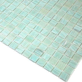 Apollo Tile Celestial Light Pistachio Green 12-in x 12-in Glossy Glass Uniform Squares Floor and Wall Tile (20-sq. ft/ Carton) in the Tile department at Lowes.com Sea Green Tile Bathroom, Sea Green Shower Tile, Green Sea Glass Backsplash Kitchen, Green Pool Tiles Mosaics, Sage Green Mosaic Tile, Blue Mosaic Tile, Blue Mosaic, Pistachio Green, Mosaic Flooring