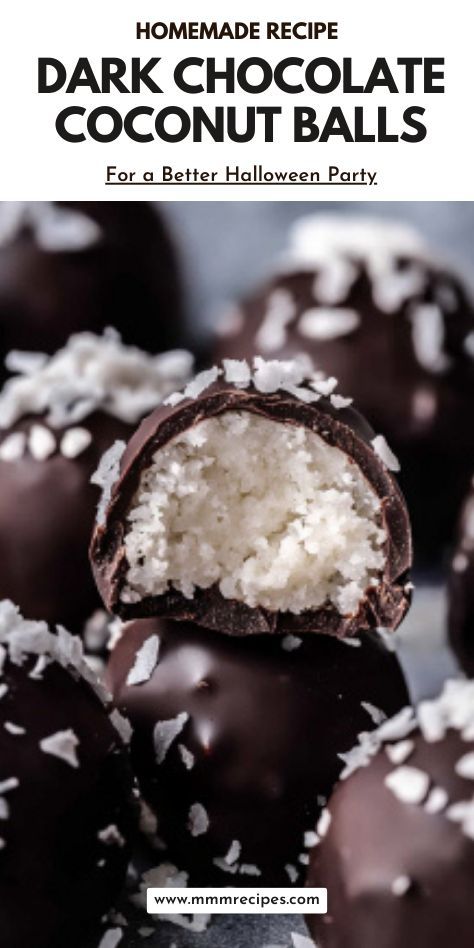 Just 4 ingredients, no condensed milk, and maximum flavor! These dark chocolate coconut balls are a must for your Christmas baking ideas. Whip up this chic recipe for minimalist Christmas cookies and package them in a DIY gift box. Save now for Crismas food ideas recipes! 🍫🎁 Food Ideas Recipes, Chocolate Coconut Balls, Chocolate Balls Recipe, Christmas Baking Ideas, Dark Chocolate Coconut, Coconut Balls, Chocolate Drip, Christmas Food Desserts, Coconut Recipes