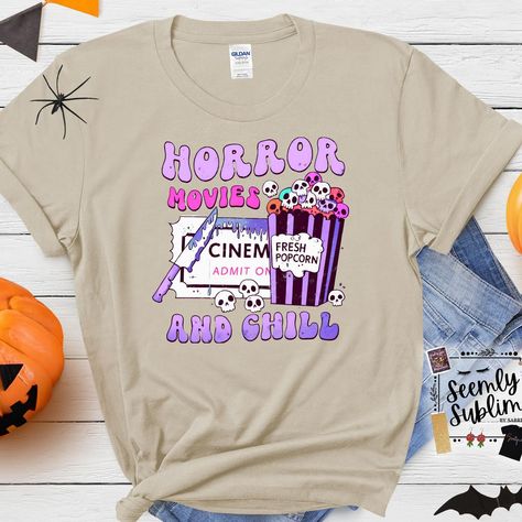 Horror Movies and Chill DM to order today 👻 #horror #spooky #halloweentshirt #tshirt #halloweentshirt #halloween #tshirtdesign #halloweencostume #tshirt #halloween2024 #halloweenseason #halloweenfashion #spookyshirts #halloweenvibes #cute #igdaily Horror Movies And Chill, Halloween Fashion, Halloween Season, Halloween Tshirts, Horror Movies, Halloween Costumes, Tshirt Designs, Halloween, Quick Saves