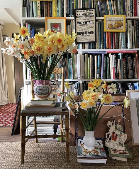 Eclectic Decor Bohemian, Wells Somerset, English Cottage Interiors, Somerset England, Eclectic House, Garden Designer, Red Walls, The Cottage, Home Library