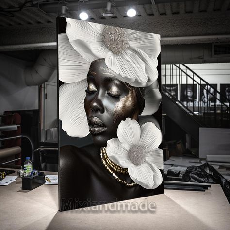 Excited to share the latest addition to my #etsy shop: Print CANVAS with framed, FWAFRI 03 African woman with flower ,flower art , fashion art, africa art, model art, african woman canvas https://etsy.me/3UZiCmJ #orange #photography #yellow #walldecor #giftforhim #africanethnic #afroblackwoman #womanafrican #africanwoman Scandinavian Wall Decor, Sunflower Gifts, Scandinavian Wall, Art Wall Decor, African Women, Black Canvas, Black Art, Wall Hangings, Art Pictures