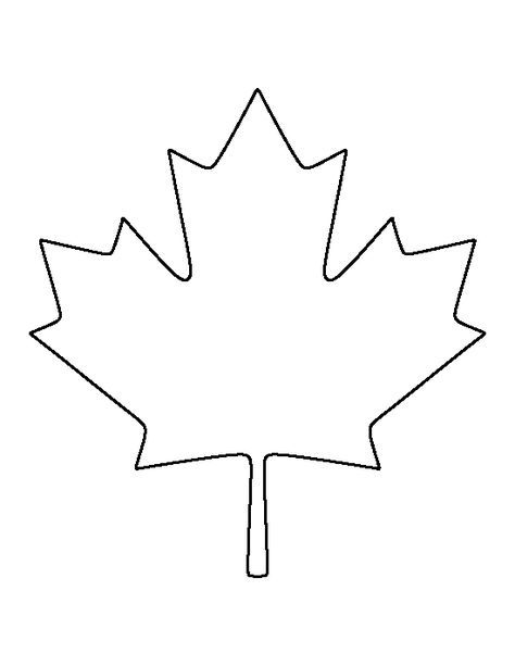 Canadian Maple Leaf pattern. Use the printable outline for crafts, creating stencils, scrapbooking, and more. Free PDF template to download and print at http://patternuniverse.com/download/canadian-maple-leaf-pattern/ Maple Leaf Template, Leaf Template Printable, Canada Day Crafts, Printable Nail Art, Leaf Coloring Page, Nail Art Stencils, Leaf Cutout, Canadian Maple Leaf, Leaf Outline