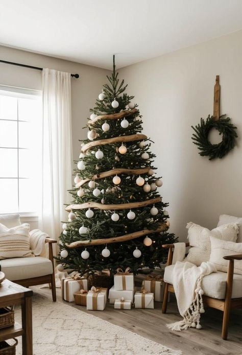 35 Neutral Christmas Decor Ideas for Elegant Holidays Neutral Christmas Decor Ideas, Green Christmas Decor, Neutral Holiday Decor, White Baubles, Holiday Living Room, Soft Christmas, Cozy Christmas Decor, Neutral Christmas Decor, Neutral Christmas