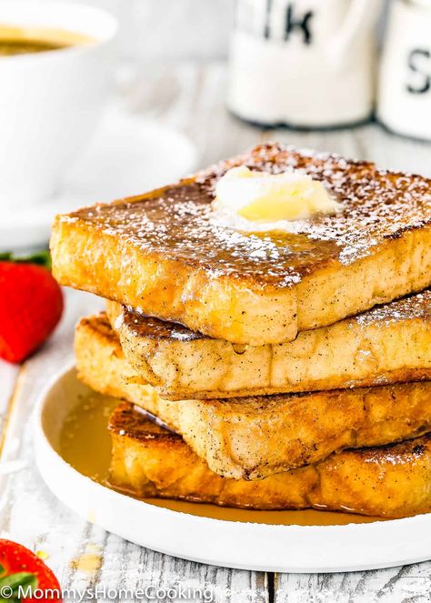 Ihop French Toast Recipe, Ihop French Toast, Eggless French Toast, French Toast Without Eggs, French Toast Recipe Cinnamon, Eggless Breakfast, Easy French Toast, Egg Free Breakfast, Easy French Toast Recipe