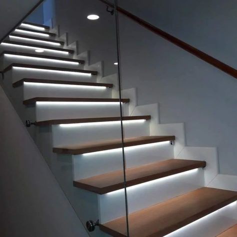 Stair Designs ✨️ #stairdesign #stair #stairs #staircase #stairdesigns #ledlighting #stairlighting #staircasedesign #homedesignsdworld #interiordesign #interiors #viralpost #fypシ゚viralシ2024fyp #explorepage #reelitfeelit #worldcocktailday #yashdayal #coldcoffee #europaleague #indiansharemarket Staircase Lighting Ideas Stairways, Wall Decor With Lights, Stairs Wall Decor Ideas, Lights For Stairs, Unique Stairs, Stairs Wall Design, Lights Stairs, Stairs Wall Decor, Decor With Lights