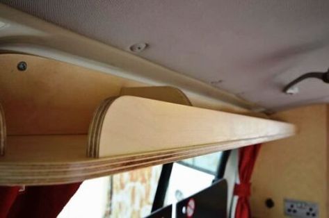 Campervan Shelves, Van Life Essentials, Hiace Camper, Caravan Storage, Van Shelving, Campervan Ideas, Cargo Trailer Conversion, Caravan Ideas, Trailer Conversion