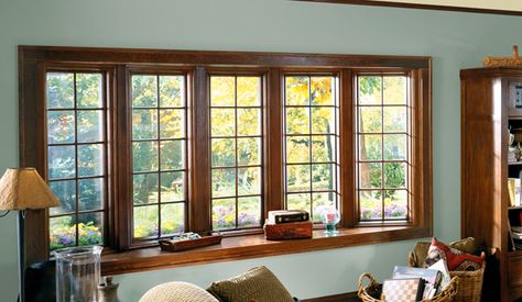 5 window bow Wooden Window Design, Bow Windows, Bay Bow Windows, Minimalist Window, House Window Design, Traditional Windows, Andersen Windows, Window Designs, Bow Window