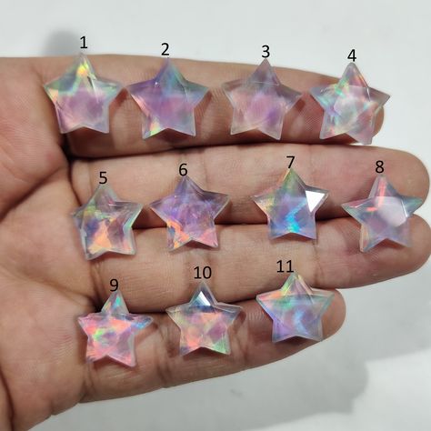 Aurora Opal, Weight Measurement, Crystal Stars, Unique Gemstones, Opal Crystal, Faceted Crystal, Opal Gemstone, Star Shape, Healing Stones