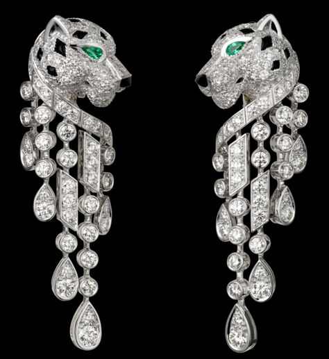 Cartier Panther Earrings Cartier Jaguar, Panther Earrings, Royal Family Jewels, Buccellati Jewelry, Panther Jewelry, Cartier Panther, Cartier Earrings, Diamond Earrings Design, Art Jewelry Design