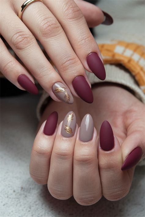 Embrace the beauty of autumn with these stunning almond-shaped fall nail ideas. Picture warm earth tones, deep burgundies, and shimmering gold accents that capture the essence of the season. These nails not only enhance your autumn style but also provide a chic flair that’s perfect for any occasion. Dive into the cozy spirit of fall and elevate your nail game with this elegant look! Warm Earth Tones, Fall Nail Ideas, Almond Shaped, Autumn Nails, Deep Burgundy, Fall Nail, Nail Games, Autumn Style, Fall Vibes