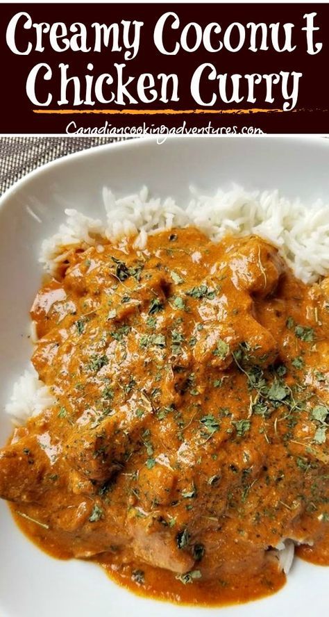 Creamy Coconut Curry, Coconut Curry Chicken Recipes, Creamy Coconut Chicken, Creamy Chicken Curry, Coconut Chicken Curry, Kari Ayam, Coconut Chicken, Coconut Curry Chicken, Curry Dishes