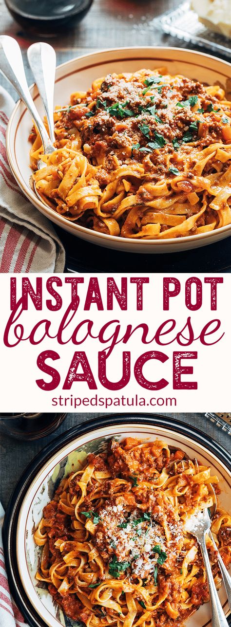 Instant Pot Bolognese Sauce, Instant Pot Bolognese, Pasta And Sauce, Mexikansk Mat, Makanan Italia, Bolognese Sauce Recipe, Resep Pasta, Sauce Bolognaise, Recipe Instant Pot