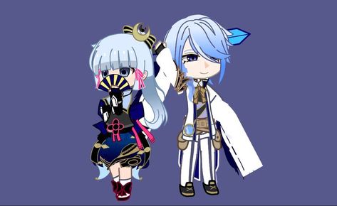 My gacha club crashed this wasn't able to save but i will try to remake a better version Ayato Gacha Club, Ayaka And Ayato, Gacha Club, Genshin Impact, Anime, Art