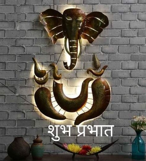 Ganesh Wall Art, Wall Decor Amazon, Indian Wall Decor, Indian Wall Art, Decoration For Ganpati, Led Wall Art, Ganesh Art, Ganesha Painting, Ganesha Art