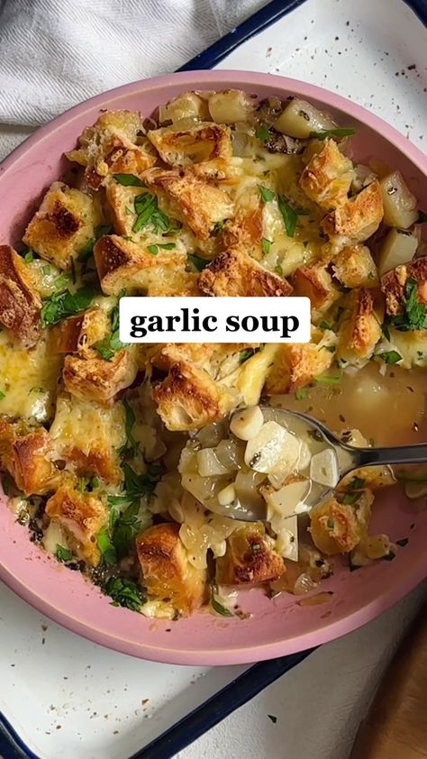 Soup Tiktok, Hangover Soup, Hangover Food, Garlic Health Benefits, Garlic Benefits, Garlic Soup, Soup Season, Never Enough, Healthy Soup Recipes