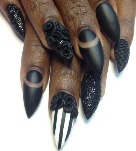 Steampunk Nails Designs, Steampunk Nails, Matte Stiletto Nails, Witchy Nails, Bar Jewelry, Nail Bar, Nailed It, Nails Designs, Gorgeous Nails