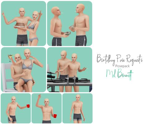 Sims 4 Birthday Pose Requests - Mel Bennett Sims4 Pose, Sims4 Poses, Birthday Pose, Sims 4 Couple Poses, Sims Poses, Sims 4 Stories, Ts4 Poses, Sims 4 Piercings, Sims 4 Traits