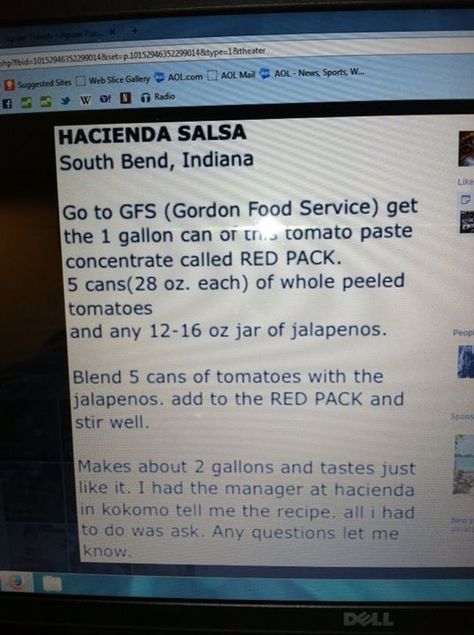 Hacienda salsa...and The ranch is made with the buttermilk hidden valley ranch and you double the mayo Hacienda Salsa Recipe, Hacienda Ranch Recipe, Restaurant Ranch Recipe, Copycat Uncle Julios Salsa, Hidden Valley Ranch Copycat Recipe, Buttermilk Ranch Dressing Hidden Valley, Copycat Jimmy John’s Kickin Ranch, Mexican Restaurant Salsa, Restaurant Salsa Recipe