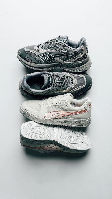 FEATURE on Instagram: "PUMA x FEATURE—a two-sneaker installment featuring an exclusive version of the Velophasis and Slipstream Lo. The sneakers both pay homage to racing's biggest stage coming to Las Vegas and the lasting imprint that this weekend will leave on the city. Meant to celebrate the fans as well as the drivers, there is a silhouette for everyone. ⁠ ⁠ This final version of our ongoing Vegas raceway-inspired collaboration with PUMA releases online this Friday, 11.17, at 7AM PST on a first-come, first-served basis + at all FEATURE retail locations." Puma X, This Weekend, Las Vegas, For Everyone, The City, Sneakers, Instagram