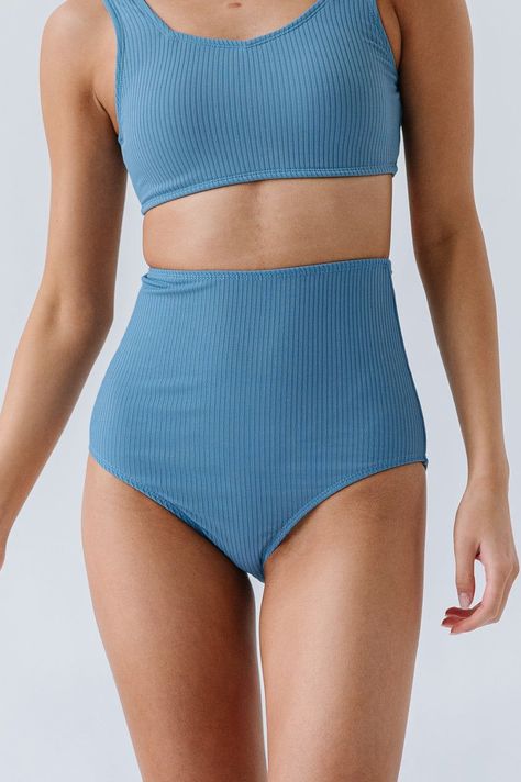 Wave Bottom | Surface Blue Period Swimsuit, Full Coverage Swimsuit Bottoms, Full Coverage Bathing Suits, Preppy Swimsuit, Full Coverage Swimwear, Cute Tankini, Swimsuit Ideas, Full Coverage Swimsuit