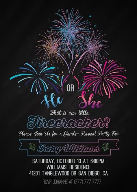 Firecracker Gender Reveal, Gender Reveal Fireworks, Football Gender Reveal Invitations, Country Gender Reveal, Firework Gender Reveal, Football Gender Reveal, Boy Or Girl Gender Reveal, Twin Gender Reveal, Bow Gender Reveal