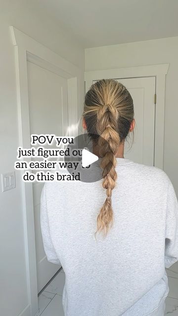 Lainey Ostrom on Instagram: "An easy pull through braid! I always see people split the top ponytail and tie underneath, but I think this is easier!" Easy Pull Through Braid, Braided Low Ponytail, Ponytail With Braid, Pull Through Braid Tutorial, Top Ponytail, Ponytail Braid, Braid Ponytail, Pull Through Braid, Braid Tutorial