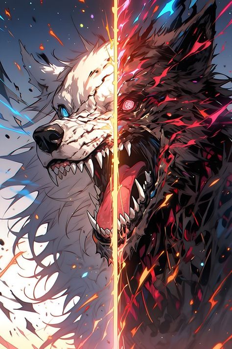 Anime Wolf Art, Epic Conquest, Anime Werewolf, Wolf Art Fantasy, Altered Beast, Demon Wolf, Cactus Cat, Mythical Creatures Fantasy, Dragon Artwork Fantasy