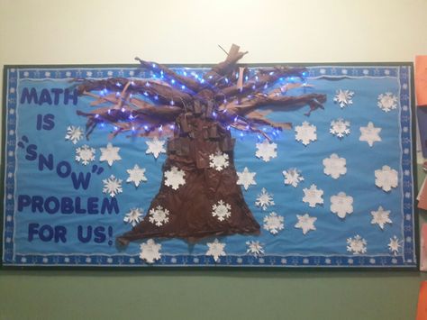 Math winter bulletin board. #3rdgrade #Math #winter #teachingcanbefun Math Winter Bulletin Board Ideas, Christmas Math Bulletin Board, Math Bulletin Boards Kindergarten, Winter Math Bulletin Boards, Bulletin Boards Kindergarten, Math Bulletin Boards Elementary, Bulletin Board Winter, Winter Bulletin Board Ideas, Homeroom Mom