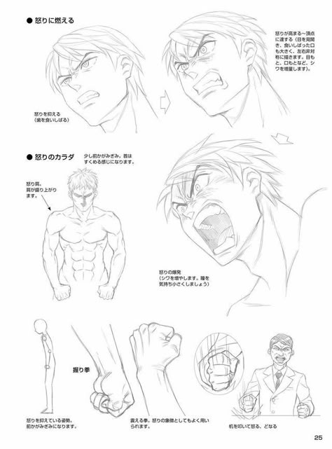 Manga Facial Expressions Reference, How To Draw Hair 3/4 View, Different Anime Face Expressions, Expression Reference, Angry Expression, Drawing Face Expressions, Character Design Challenge, Manga Tutorial, 얼굴 드로잉