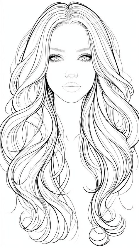 - Add some color to your life with our free coloring book. Get 10 free downloads and a special discount. More details on the link! Pencil Drawings Of Girls, Adult Coloring Designs, Exploring The World, Animal Sketches, Coloring Book Art, Human Art, Cute Coloring Pages, Sketch Art, How To Draw Hair