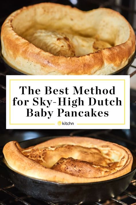 Peach Dutch Baby, Savory Dutch Baby, Dutch Baby Pancake Recipe, Berry Syrup, Dutch Baby Recipe, Baby Pancakes, Dutch Baby Pancake, Summer Breakfast, Dutch Baby