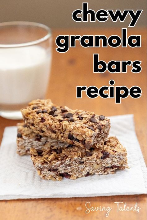 Healthy Homemade Chewy Granola Bars Recipe Healthy Granola Bar Recipe Clean Eating, Soft Chewy Granola Bars Recipe, Healthy Granola Bars Homemade, Trader Joes Granola, Granola Bars Homemade, Homemade Chewy Granola Bars, Granola Bar Recipe Chewy, Chewy Granola Bars Homemade, Granola Bar Recipe Healthy