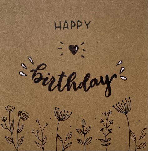 Birthday Letter Ideas Diy, Handlettering Happy Birthday, Friendship Gifts Diy, Lettering Happy Birthday, Happy Birthday Hand Lettering, Handmade Greeting Card Designs, Gift Wrapping Inspiration, Diy Birthday Gifts For Friends, Happy Birthday Lettering