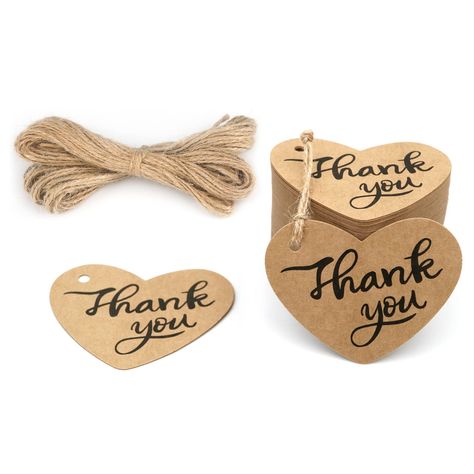 PRICES MAY VARY. The Kraft gift tags Size: 6.5 cm x 5 cm (2.6'' L x 2'' W ). The kraft tags are nice and sturdy, made of high quality 300 GSM cardstock paper. "Thank You" one side only,Blank on the other side that you can write the words you want. Paper tags are perfect for Mother's Day gift tags, wedding favour tags, birthday gift tags, clothing tags, student words cards, bookmarks tags, cupcake toppers, wish trees, thank you notes, love notes, scrapbooking ect. Package included:100pcs Label pa Kraft Tags, Kraft Paper Tags, Heart Gift Tags, Favour Tags, Brown Heart, Booth Displays, Craft Booth Displays, Birthday Gift Tags, Valentines Day Baby