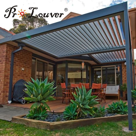 Waterproof Pergola, Pergola Covers, Pergola Roof, Window Shutter, Outside Room, Brick Exterior, Marketing Products, Patio Cover, Pergola Canopy