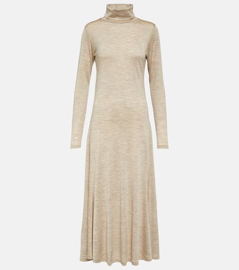 Wool-blend jersey midi dress Roll Neck Dress, Polo Ralph Lauren Women, Ralph Lauren Dress, Mein Style, Turtle Neck Dress, Knee Length Dresses, Polo Dress, Luxury Outfits, Clothes For Sale