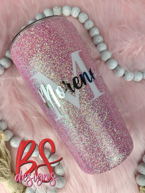 This listing is for a ultra sparkly light pink custom tumbler! This classic pink tumbler makes for an amazing gift for any occasion! Can be personalized with name, monogram, or decal with NO additional charge! Choose up to 2 personalized decals -----> Current TURNAROUND TIME IS 2-3 WEEKS, this does not include shipping time. How to Order: At Checkout or in Personalization Section Leave- 1. Name or Monogram 2. Font Name or Monogram Design Option 3. Decal Choice If you would like a different decal Hot Pink Tumbler, Pink Glitter Tumbler, Epoxy Cups, Pink Tumbler, Epoxy Crafts, December Crafts, Cup Collection, Resin Tumblers, Glitter Tumbler Cups