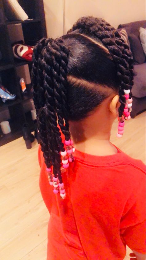 Christmas Hairstyles For Kids Black, Mixed Kids Hairstyles, Daughter Hairstyles, Toddler Braided Hairstyles, Black Kids Braids Hairstyles, Cute Toddler Hairstyles, Hair Accessories Bun, Kid Hairstyles, Beads Hair