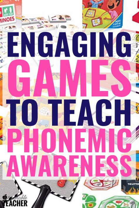 Phonological Awareness Games, Phonemic Awareness Games, Phonemic Awareness Kindergarten, Planning School, Phonological Awareness Activities, Phonemic Awareness Activities, Phonics Games, Phonological Awareness, Social Emotional Skills